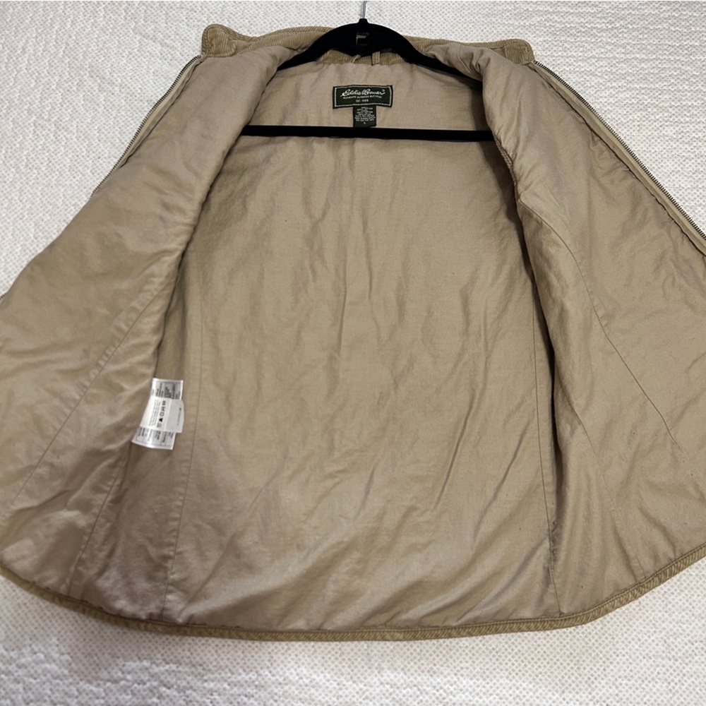 Eddie Baur Vintage Brown Corduroy Quilted Vest Size Large - Picture 9 of 9